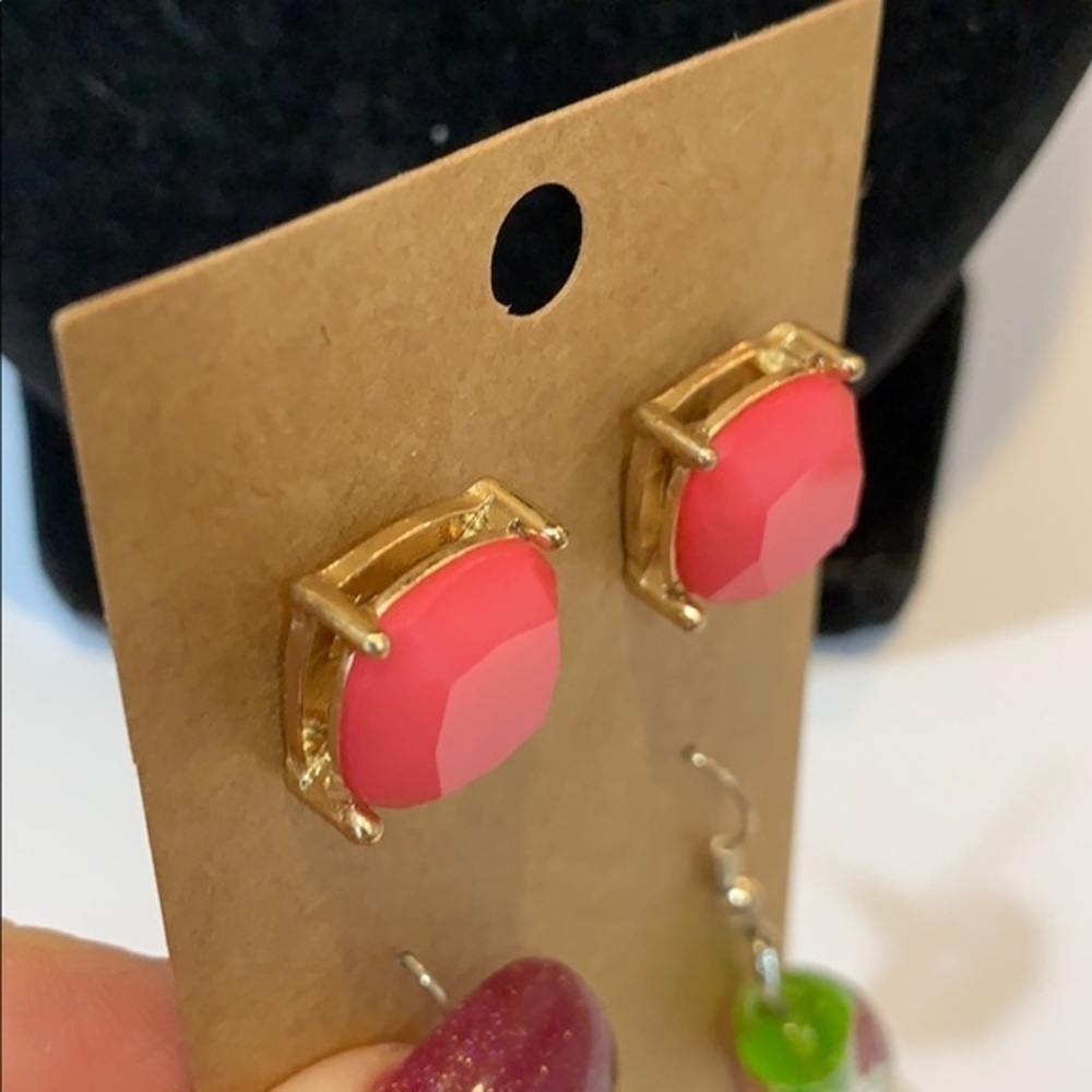 💐5/25 large faceted acrylic stud style glass bead - Picture 2 of 7